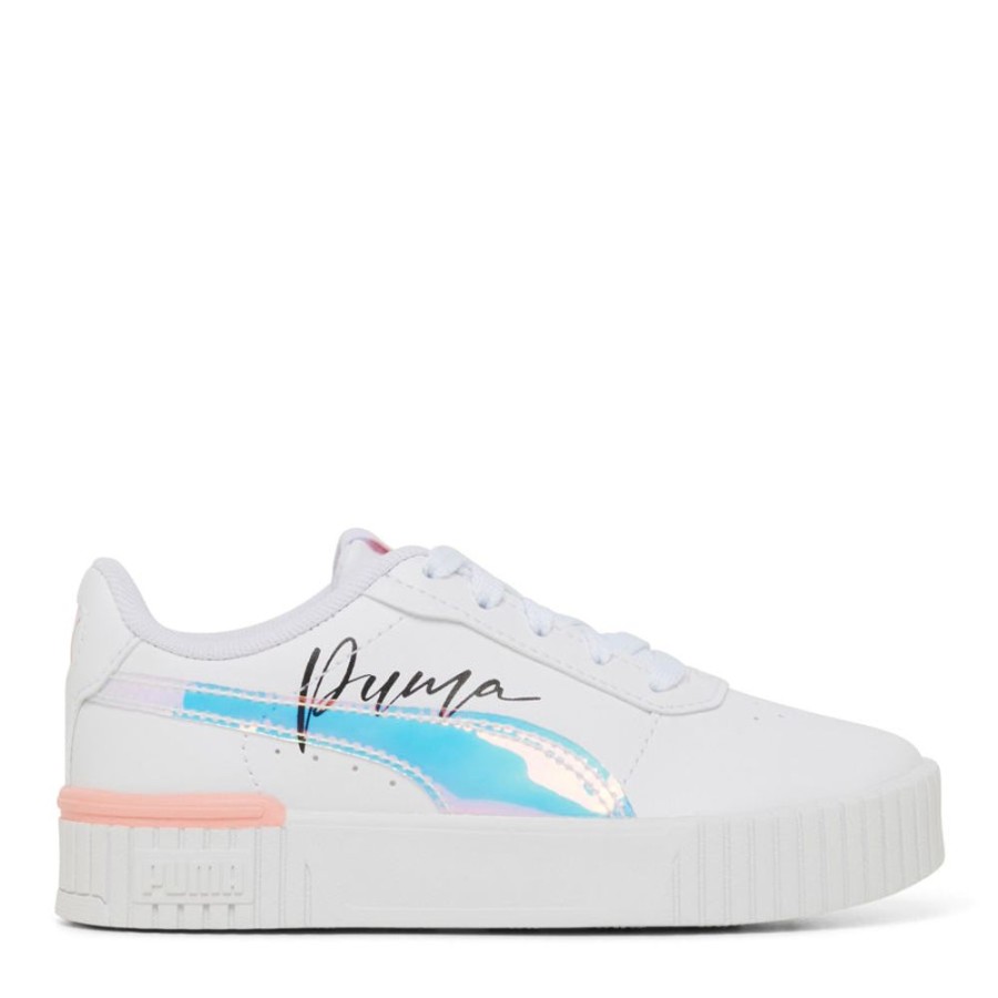 Kids Puma Sneakers | Carina 2.0 Crystal Wings Ps White/Peach