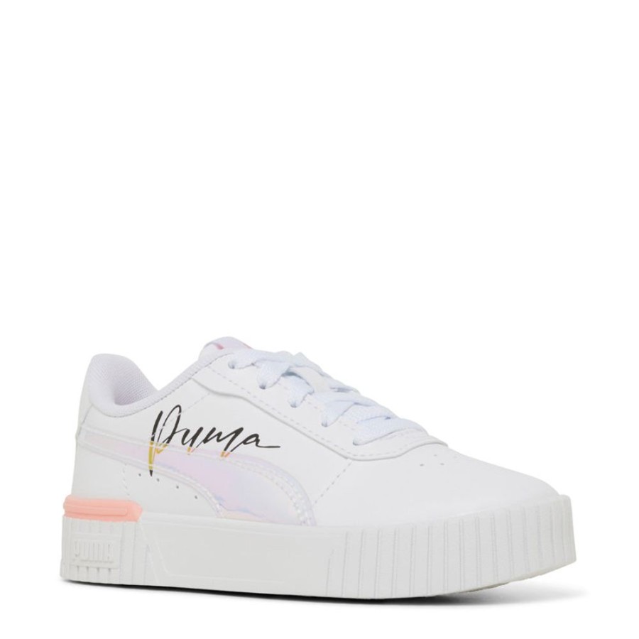 Kids Puma Sneakers | Carina 2.0 Crystal Wings Ps White/Peach