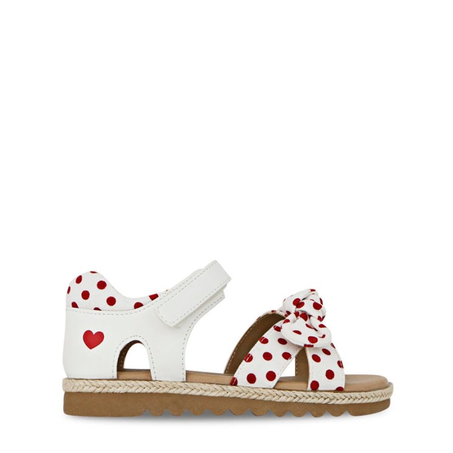 Kids Grosby Sandals | Dotty Minnie White/Red