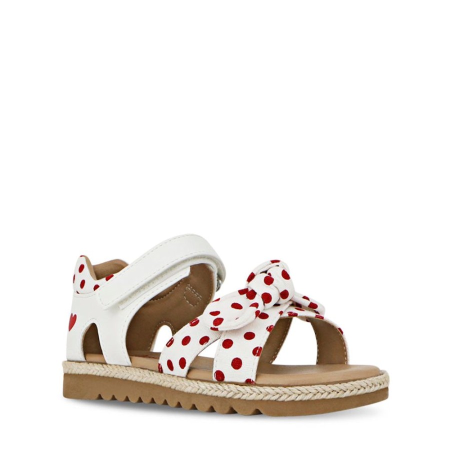 Kids Grosby Sandals | Dotty Minnie White/Red