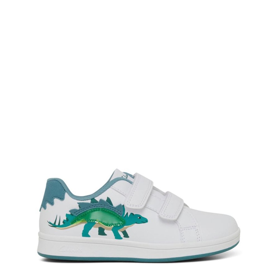 Kids Clarks Sneakers | Dipplo White Green