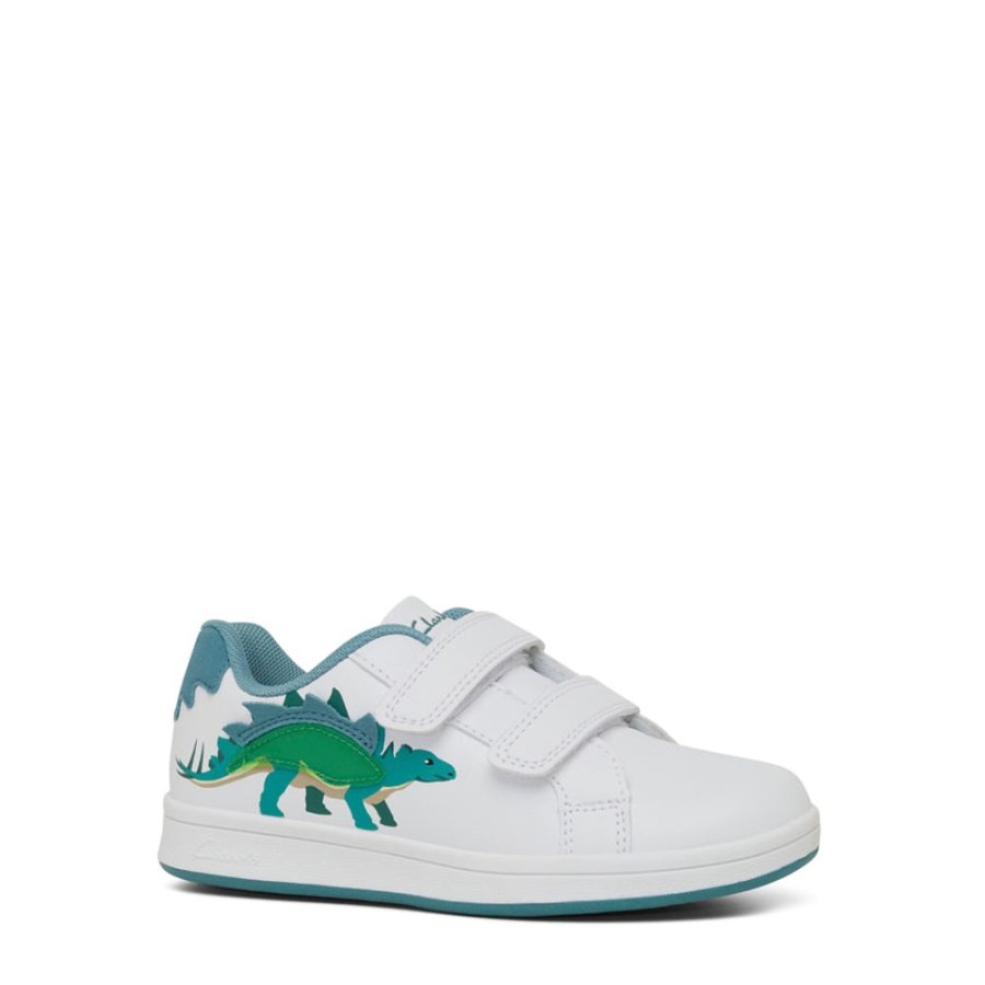 Kids Clarks Sneakers | Dipplo White Green