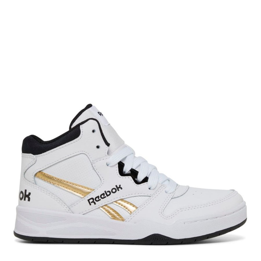 Kids Reebok Sneakers | Bb4500 Court White/Black/Gold Met.