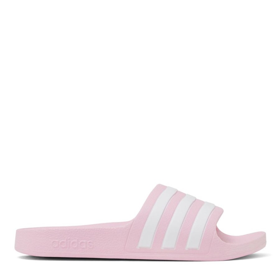 Kids Adidas Slides & Beach Sandals | Adilette Aqua K Clear Pink/White