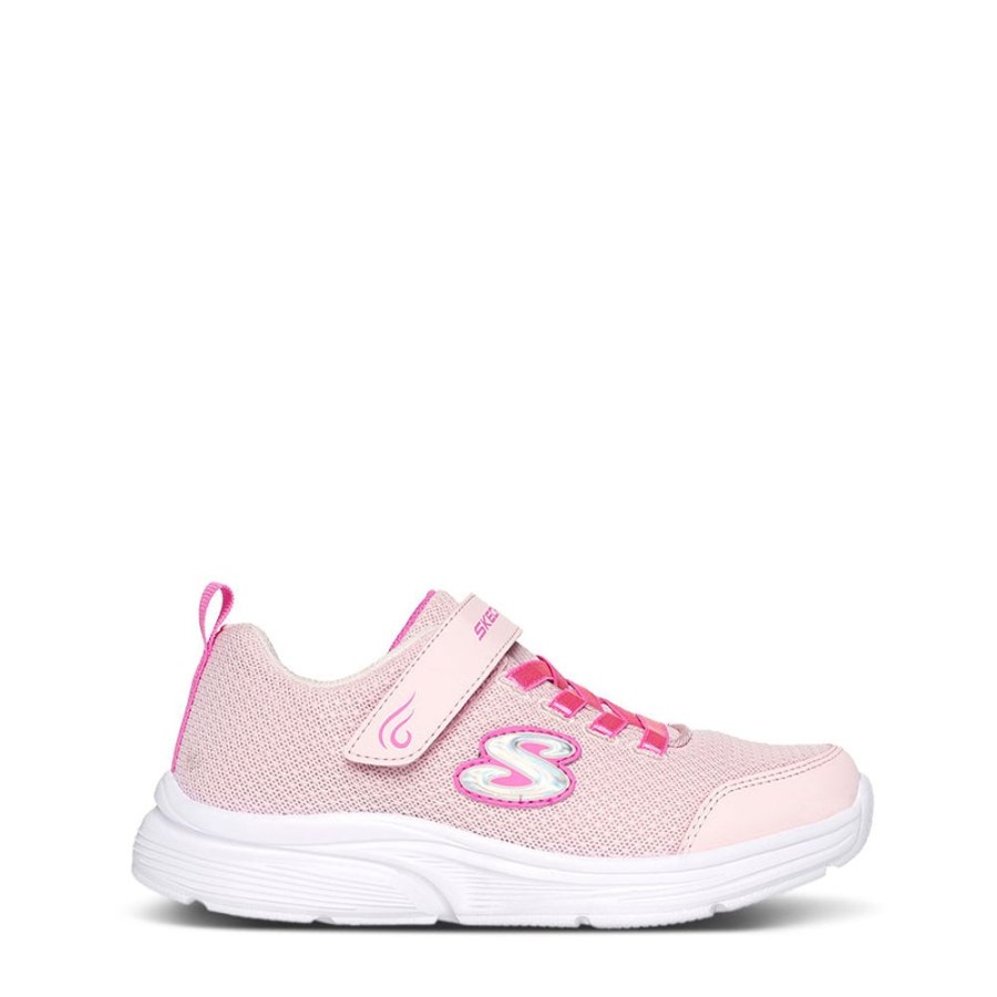 Kids Skechers Sneakers | Wavy Lites Blissfully Free Yth Light Pink