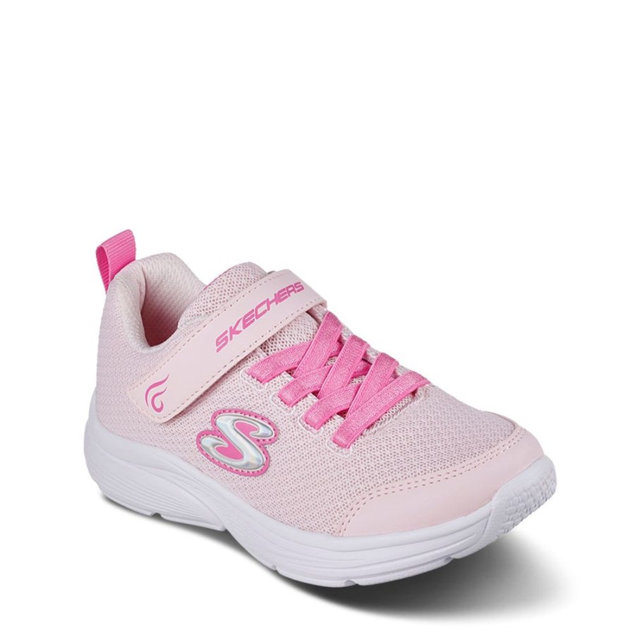 Kids Skechers Sneakers | Wavy Lites Blissfully Free Yth Light Pink