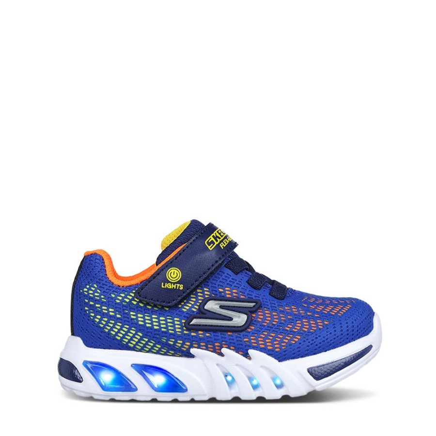 Kids Skechers Sneakers | Flex Glow Elite Vorlo Infant Royal/Orange