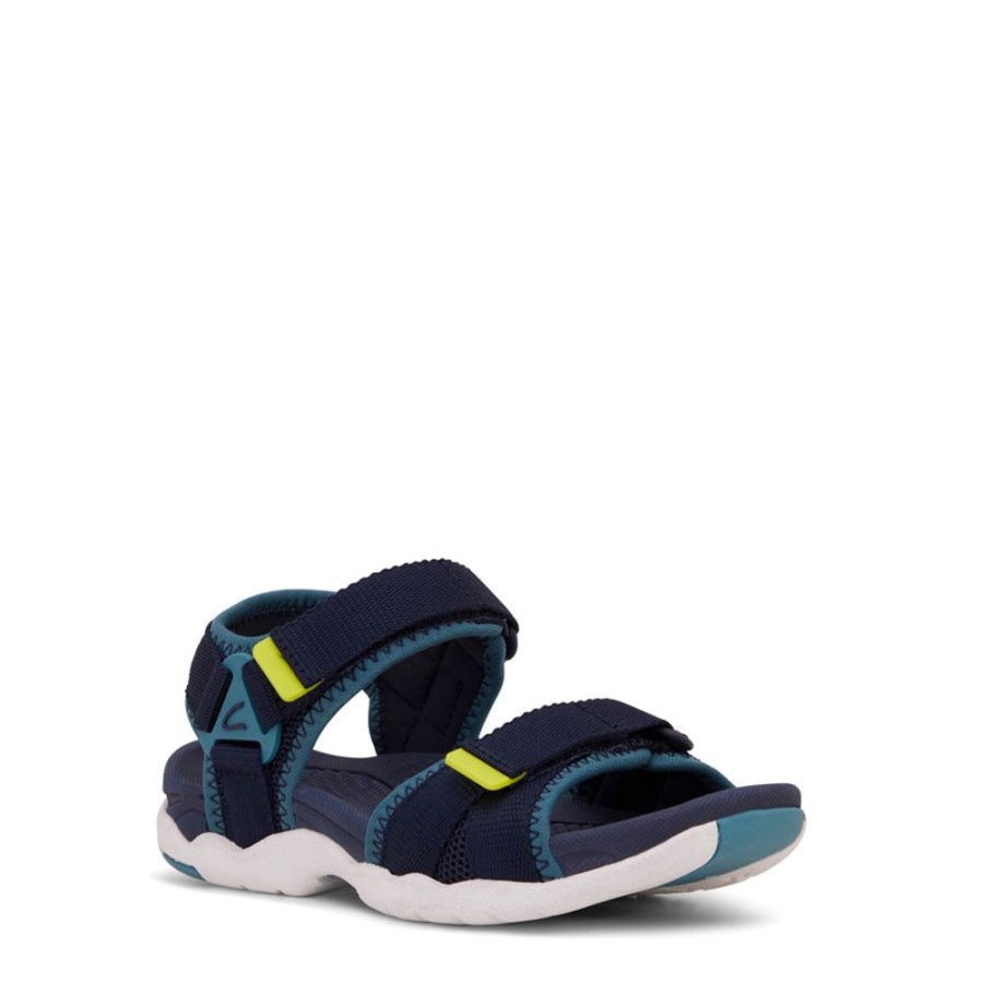 Kids Clarks Sandals | Theo Navy/Light Teal