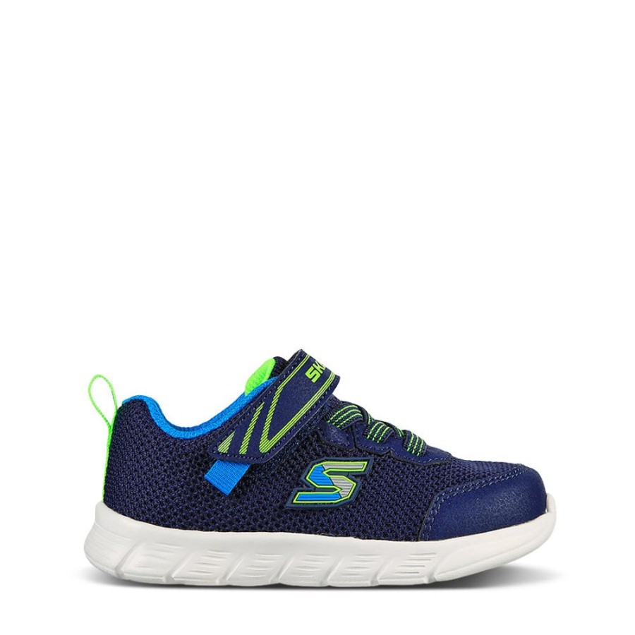 Kids Skechers Sneakers | Mini Trainer Navy/Lime