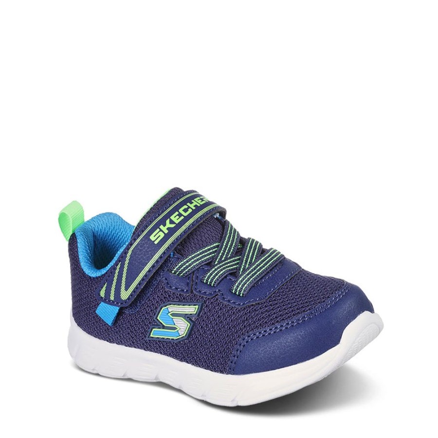 Kids Skechers Sneakers | Mini Trainer Navy/Lime