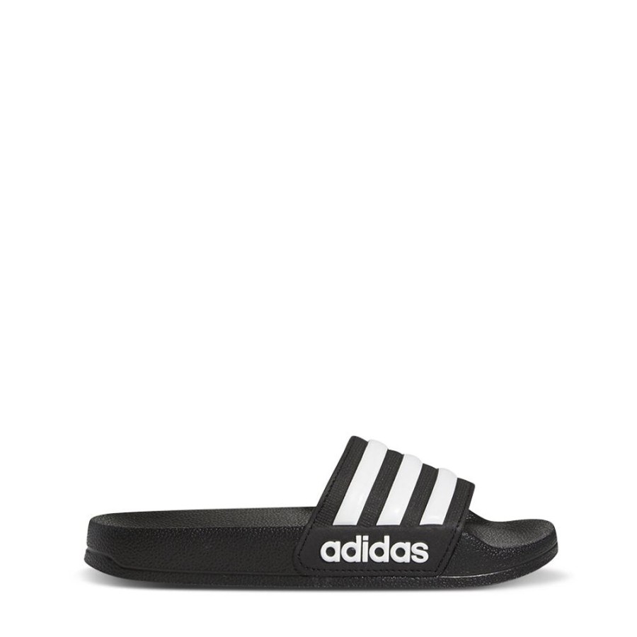 Kids Adidas Slides & Beach Sandals | Adilette Shower Slides Black/White