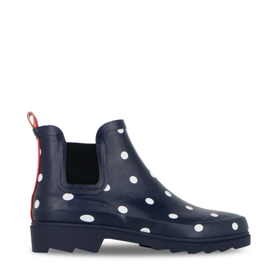 Womens Jellies | Molly Ladies Navy/White Spot