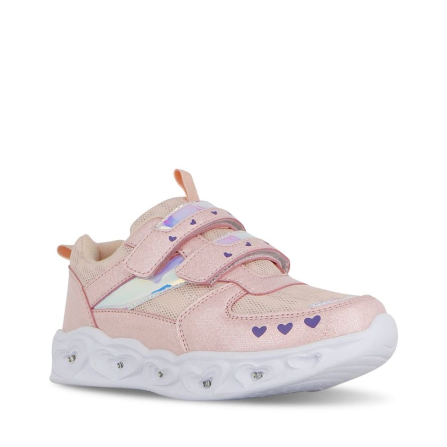 Kids Lightning Bolt Sneakers | Jonjo Pink/Glitter