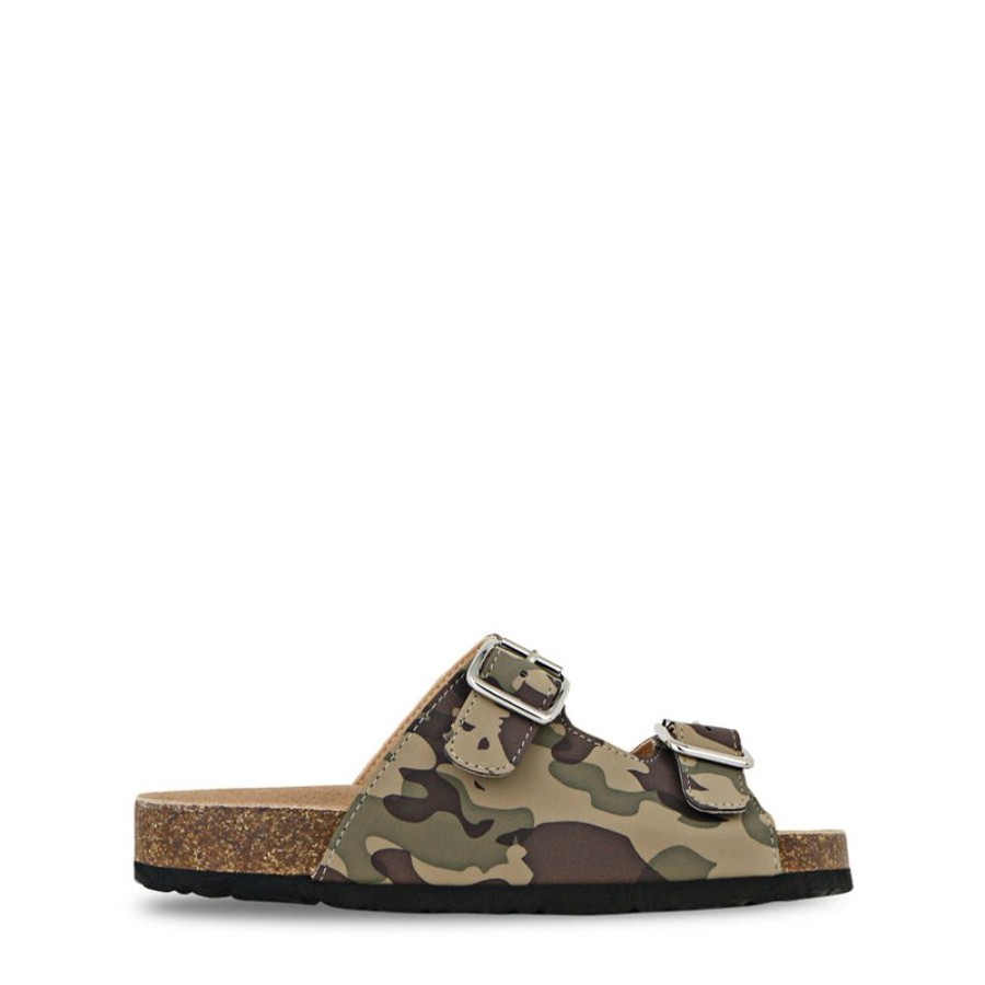 Kids Grosby Sandals | Teddi Snr Khaki Camo