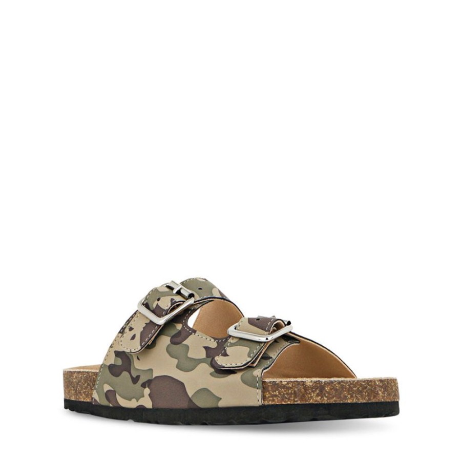 Kids Grosby Sandals | Teddi Snr Khaki Camo