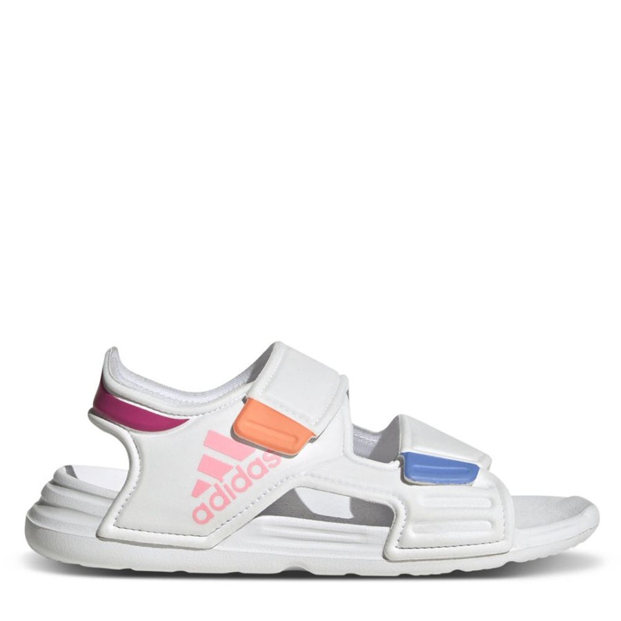 Kids Adidas Slides & Beach Sandals | Altaswim Pre-School White/Pink/Fuchsia