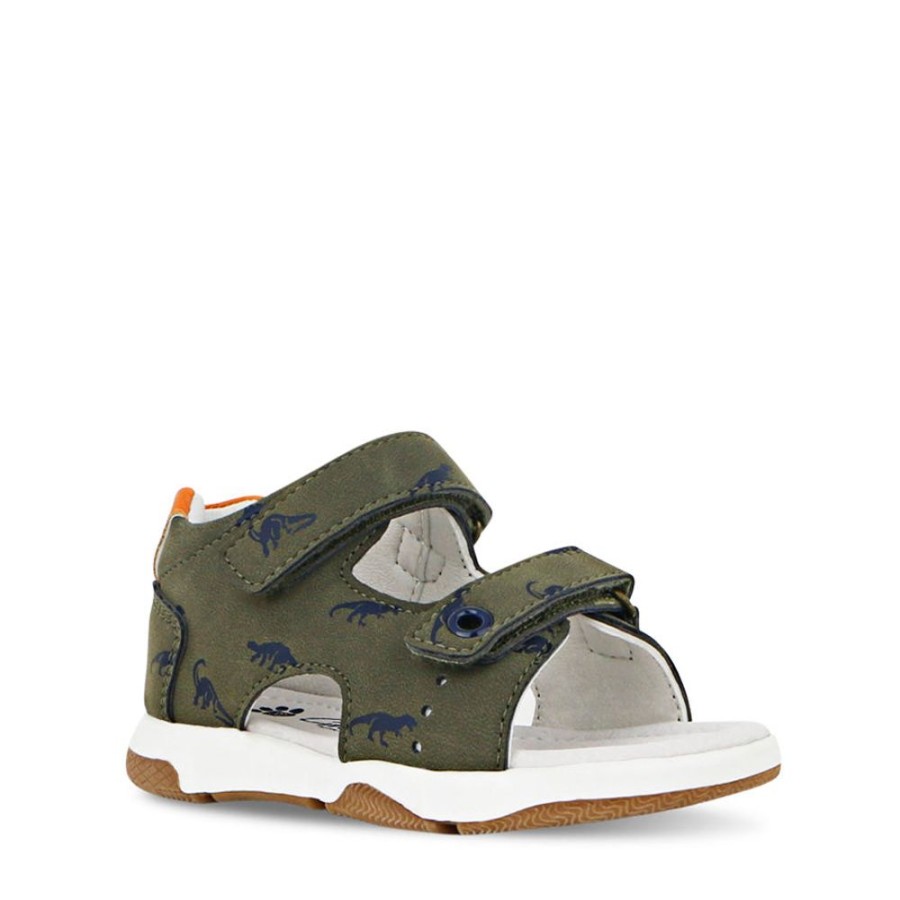 Kids Grosby Sandals | Spencer Khaki/Orange