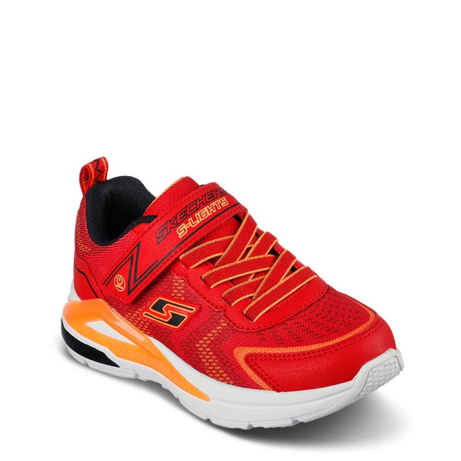 Kids Skechers Sneakers | Tri-Namics Youth Red/Orange