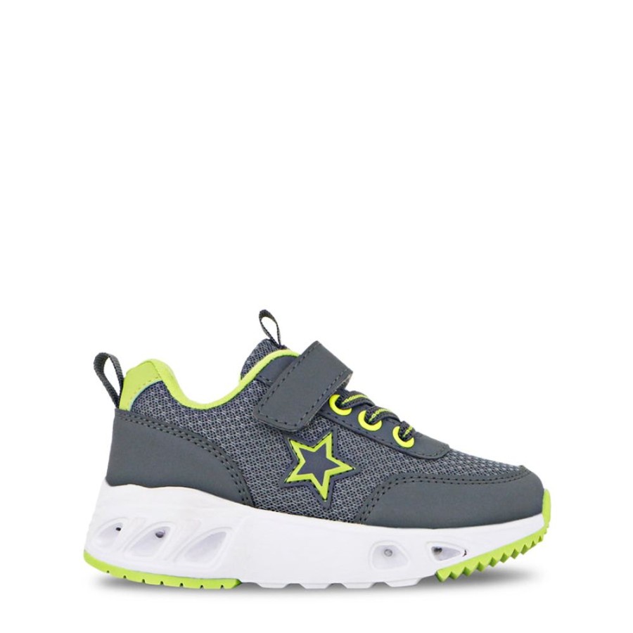 Kids Lightning Bolt Sneakers | Talib Grey