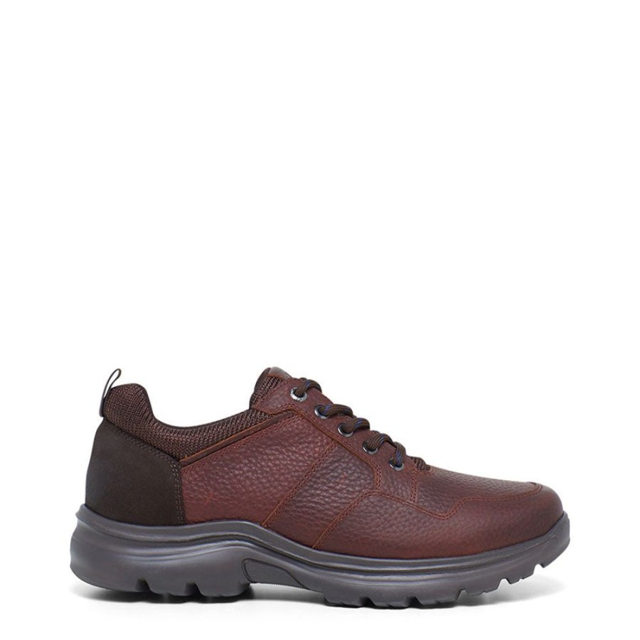 Mens Hush Puppies | Atlas Brown Pebble