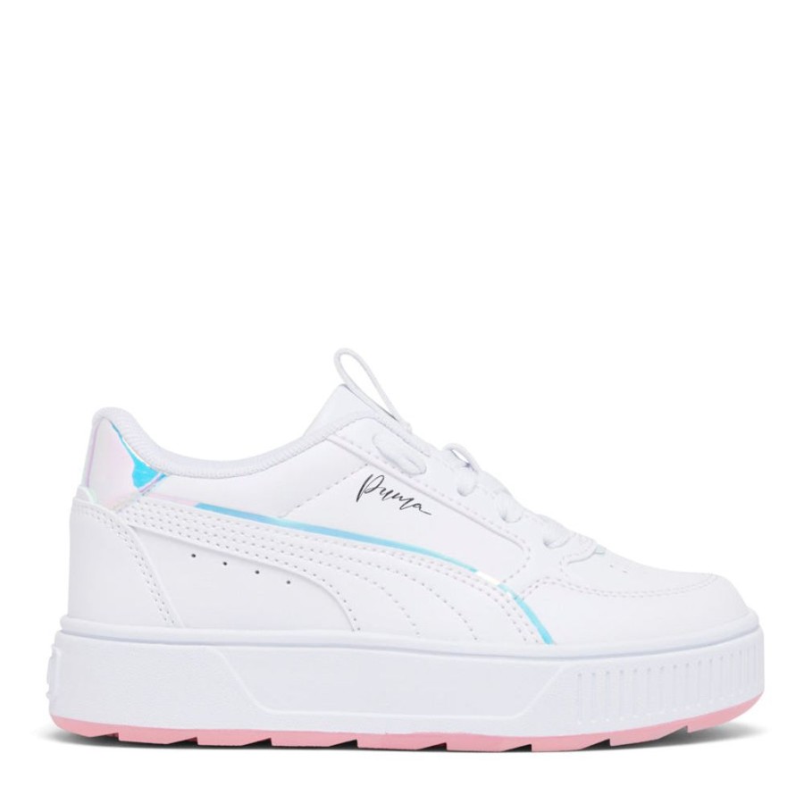 Kids Puma Sneakers | Karmen Rebelle Crystal Wings P White/Peach