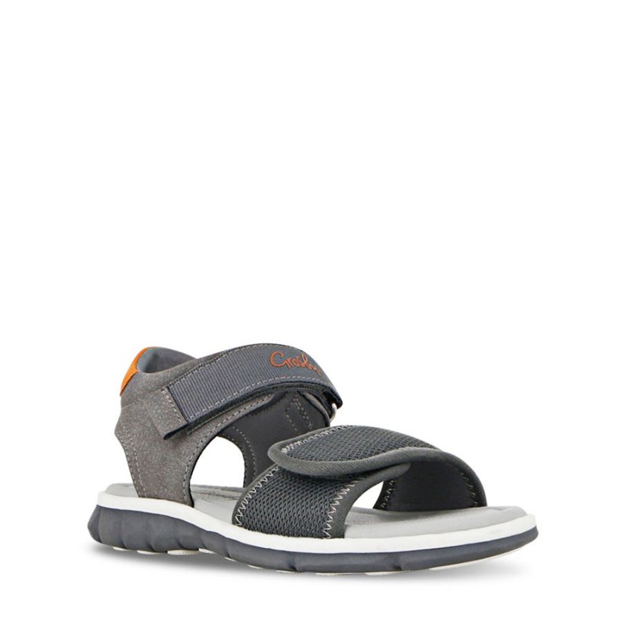 Kids Grosby Sandals | Elijah Grey/Orange