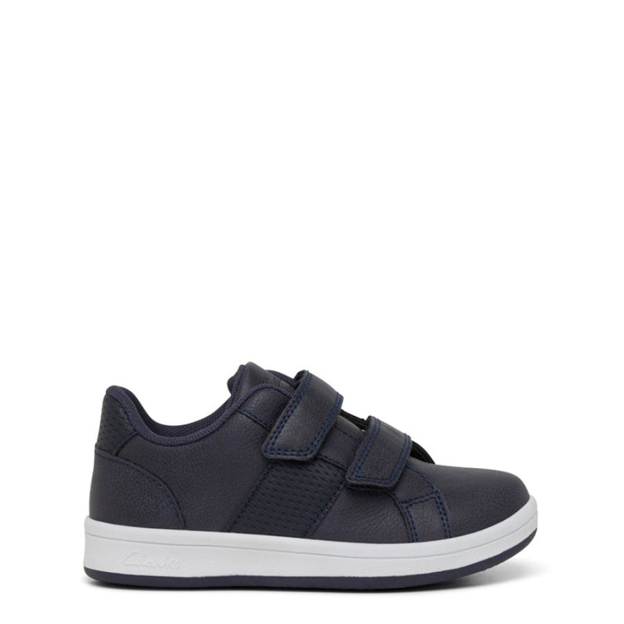 Kids Clarks Sneakers | Donnie Junior Navy