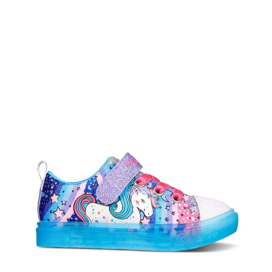 Kids Skechers Sneakers | Twinkle Toes Sparkle Unicorn Burst Infant Blue/Multi