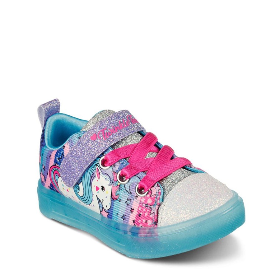 Kids Skechers Sneakers | Twinkle Toes Sparkle Unicorn Burst Infant Blue/Multi